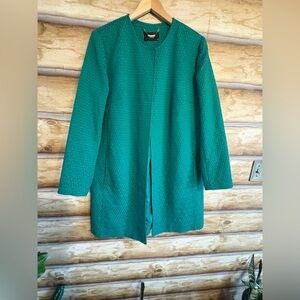 Green Textured  spring Coat